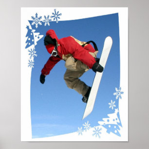 Snowboard Grab Poster Print