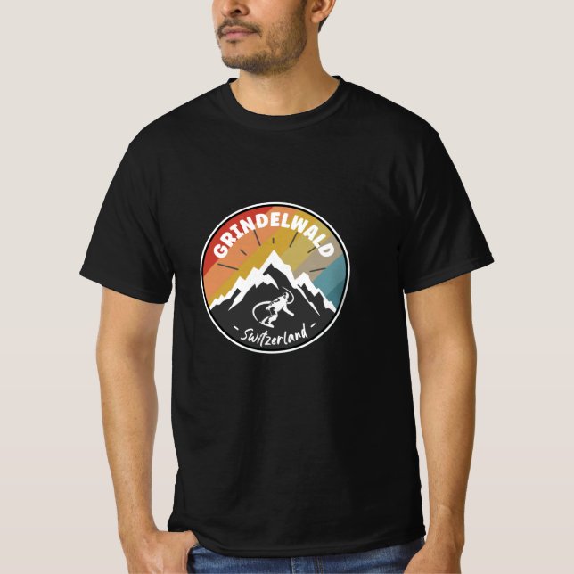 Snowboard Grindelwald Switzerland T-Shirt (Front)
