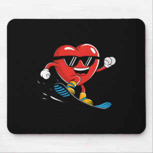 Snowboard Heart Snowboarding Valentines Day Boys G Mouse Pad