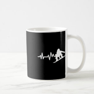 Snowboard Heartbeat Snowboarder Coffee Mug