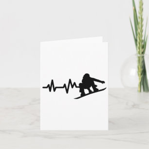 Snowboard Heartbeat Snowboarding Card