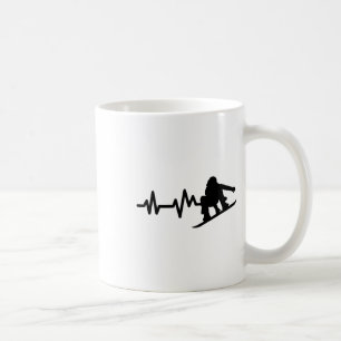 Snowboard Heartbeat Snowboarding  Coffee Mug
