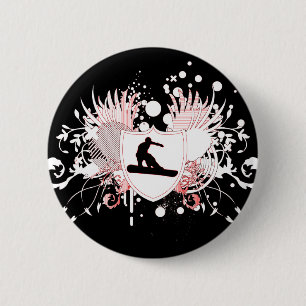 snowboard. hi-fi. v3. 6 cm round badge