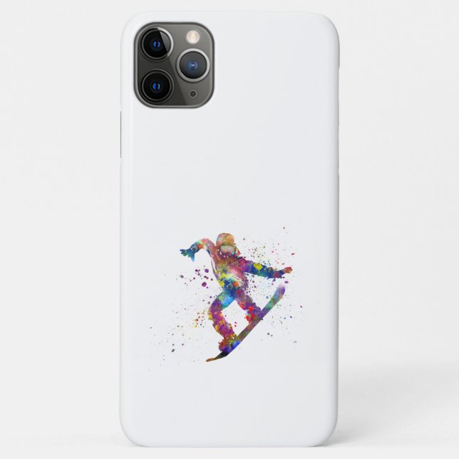 Snowboard in watercolor Case-Mate iPhone case (Back)