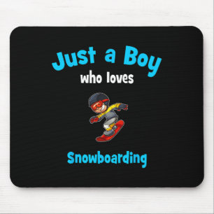 Snowboard Jersey For Boys Children's Snowboarding  Mouse Pad