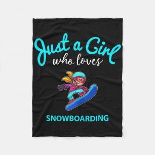 Snowboard Jersey For Girls Children's Snowboarding Fleece Blanket