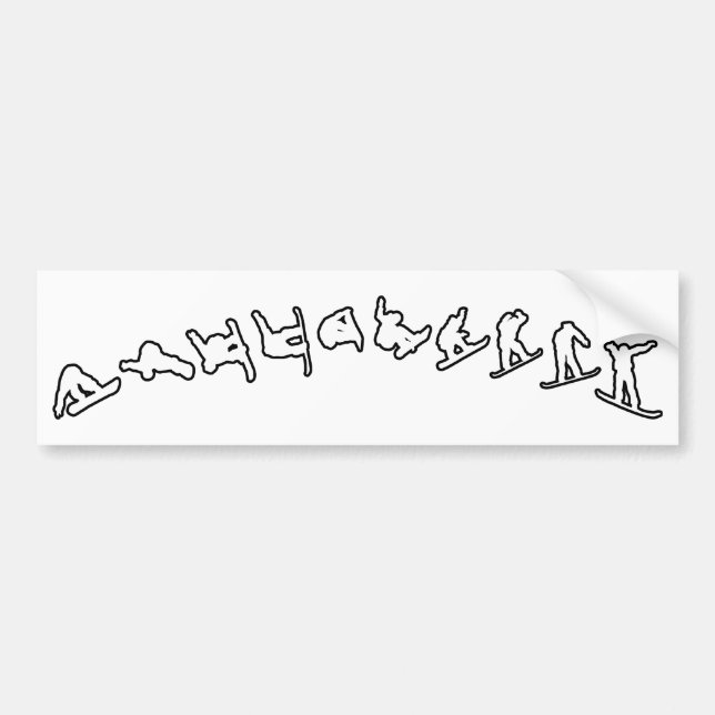 Snowboard Jump Bumper Sticker (Front)