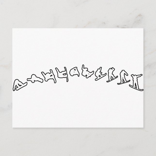 Snowboard Jump Postcard (Front)