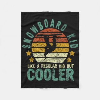 Snowboard Kid Funny Snow Female Snowboarding And S Fleece Blanket