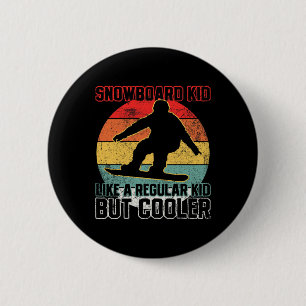 Snowboard Kid Snowboarder Snowboarding 6 Cm Round Badge