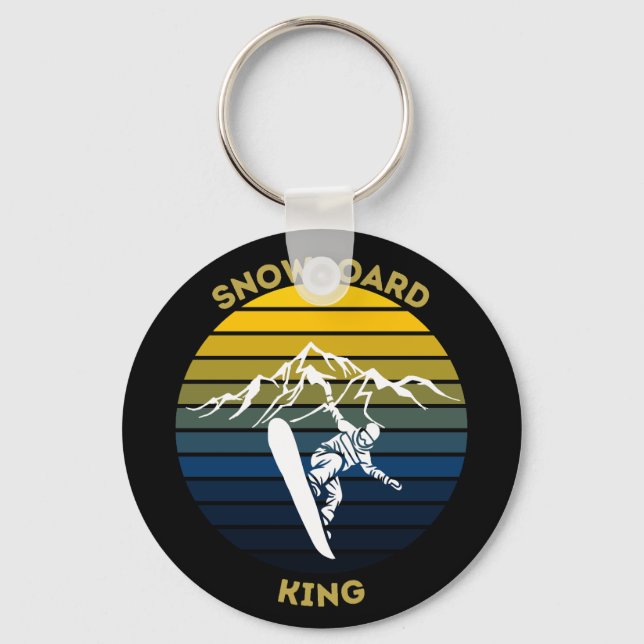 Snowboard King Key Ring (Front)