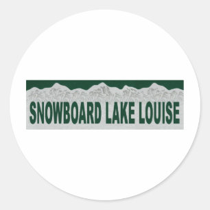 Snowboard Lake Louise Classic Round Sticker