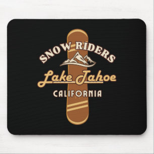 Snowboard Lake Tahoe California Snowboarding Winte Mouse Pad