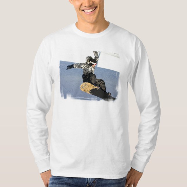 Snowboard Launch Men's Long Sleeve T-Shirt (Front)