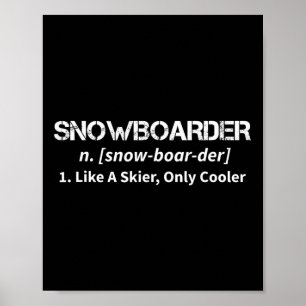 Snowboard Like A Skier Only Cooler Motive For A Sn Poster