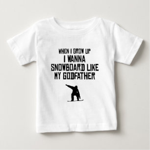 Snowboard Like My Godfather Baby T-Shirt