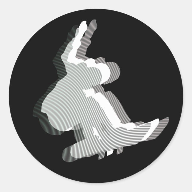 Snowboard Logo Design Stickers (Front)