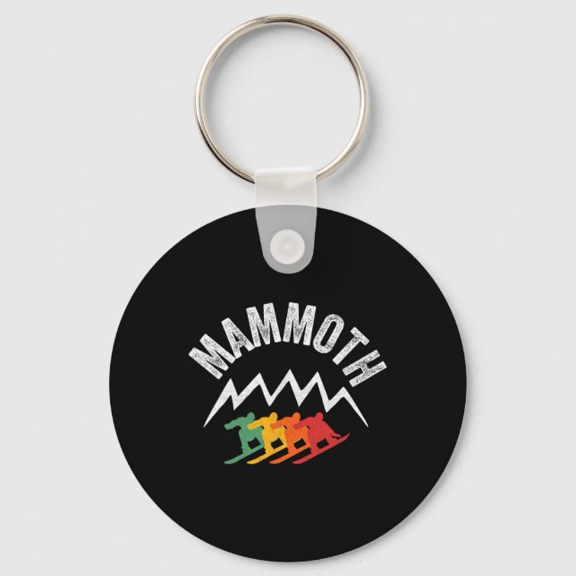 Snowboard Mammoth Lake Cool California Pro Snowboa Key Ring (Front)