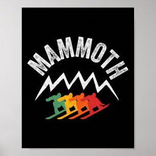 Snowboard Mammoth Lake Cool California Pro Snowboa Poster