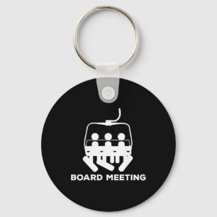 Snowboard Meeting Gift - Snowboarding Holiday Skii Key Ring