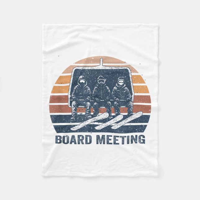 Snowboard Meeting Snowboarding Vacation Skiing  Fleece Blanket (Front)