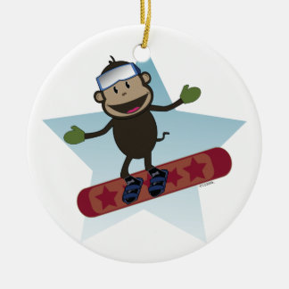 Snowboard Monkey ornament