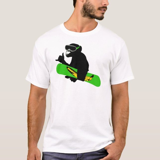 snowboard monkey T-Shirt (Front)