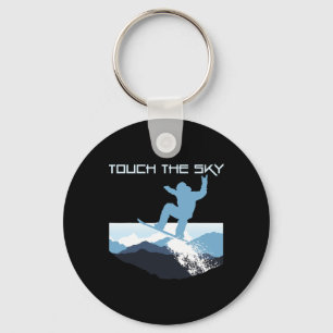Snowboard Mountain Snowboarding Freestyle Touch Th Key Ring