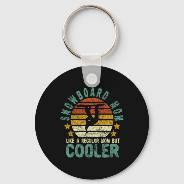 Snowboard Mum Funny Snow Female Snowboarding And S Key Ring (Front)