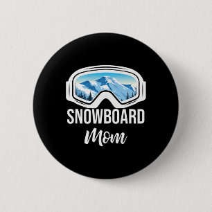 Snowboard Mum Winter Snowboarding Sport Ski Gift 6 Cm Round Badge