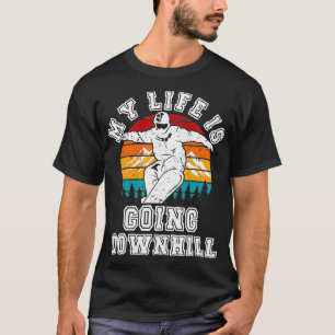 Snowboard My Life Is Going Downhill Winter Sports T-Shirt
