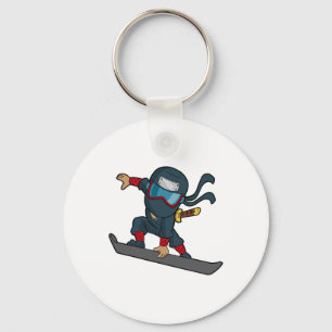 Snowboard Ninja Snowboarder Snowboarding Winter Sp Key Ring