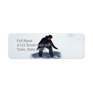 Snowboard Ollie Return Address Label