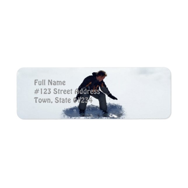 Snowboard Ollie Return Address Label (Front)