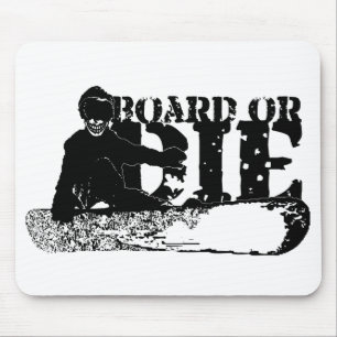 snowBOARD or die Mouse Pad