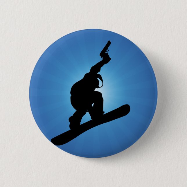 Snowboard Outlaw 6 Cm Round Badge (Front)