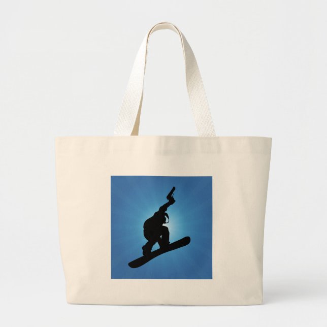 Snowboard Outlaw Large Tote Bag (Front)