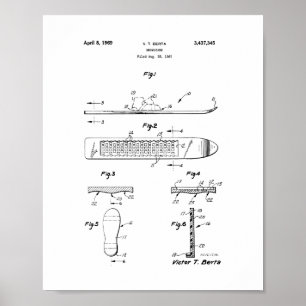 Snowboard Patent Poster
