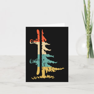 Snowboard Pine Tree Vintage Snowboarder Snowboardi Card