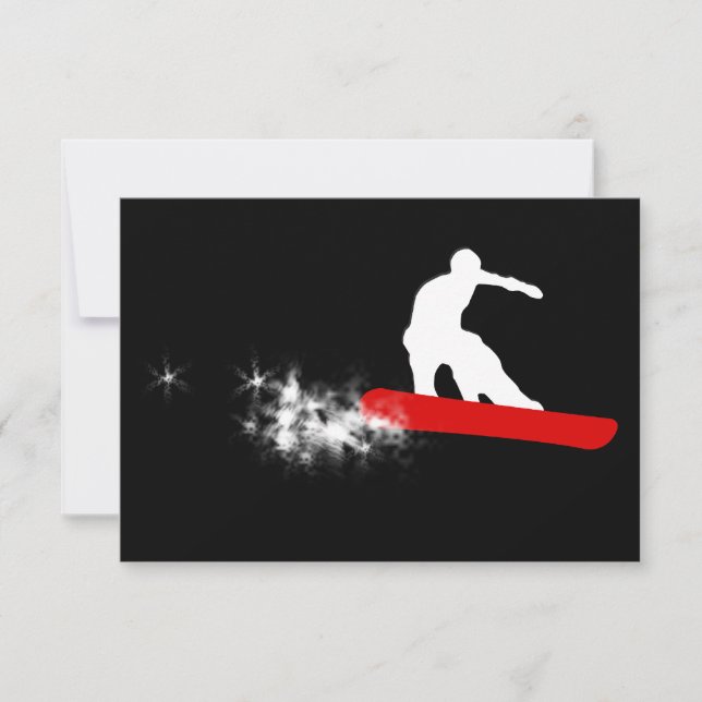 snowboard : powder trail invitation (Front)