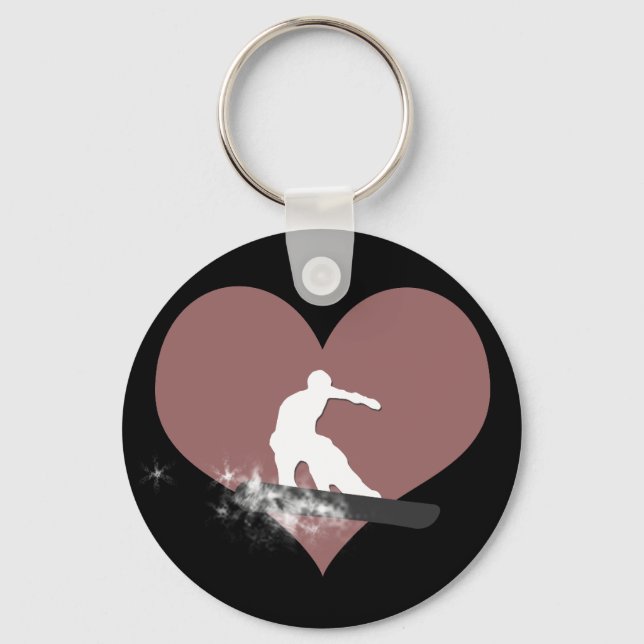 snowboard. powder trail. key ring (Front)