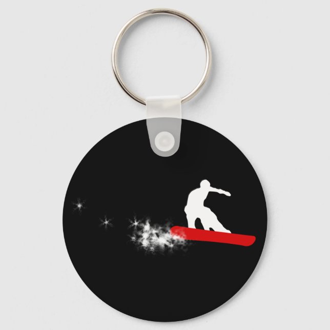 snowboard. powder trail. key ring (Front)