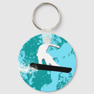 snowboard. powder trail. key ring