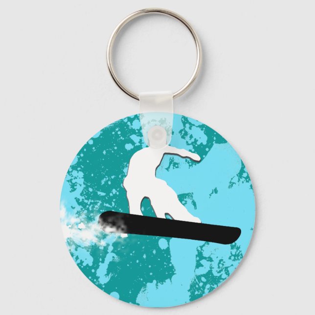 snowboard. powder trail. key ring (Front)