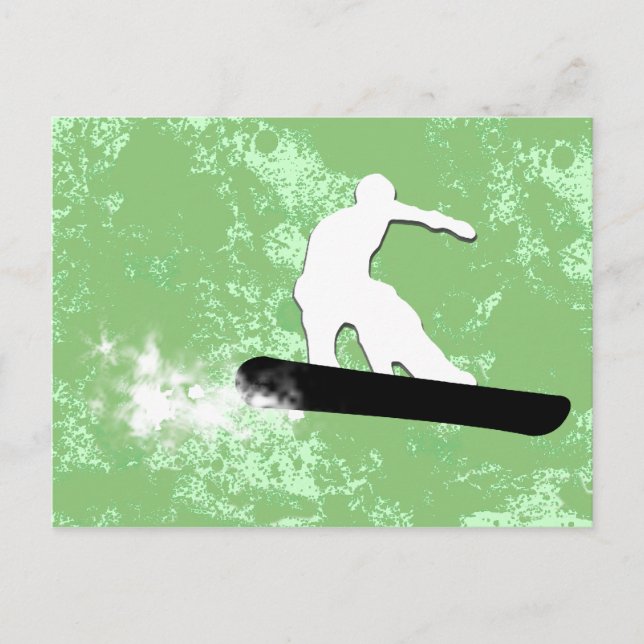 snowboard. powder trail. postcard (Front)