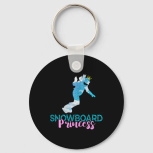 Snowboard Princess Snowboarder Snowboarding Winter Key Ring