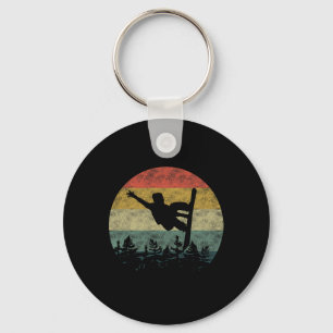 Snowboard Retro Snowboarder Freeride Women Men  Key Ring
