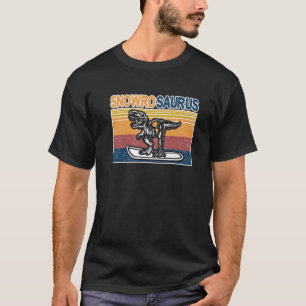 Snowboard Retro Sports Snow Dinosaurs Snowboarding T-Shirt
