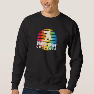 Snowboard Retro Sun Snowboarder Beaver Creek Colou Sweatshirt