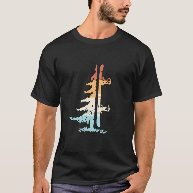 Snowboard retro tree T-Shirt (Front)